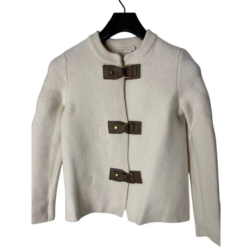 Tory Burch Ross merino wool cardigan women's size medium